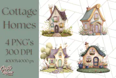 Whimsical Cottagecore Cottage PNG Clipart, Fairy House Png Product Image 1