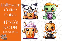 Monster Café Halloween PNG Clipart, Coffee Holiday Clip Art Product Image 1