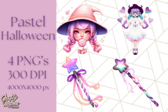 Pastel Halloween Clipart Cute PNG Graphics, Halloween Png Product Image 1