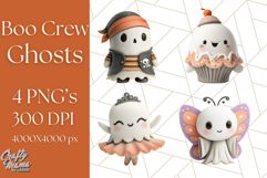 Cute Halloween Ghost Clipart Costume PNG, Halloween Png Product Image 1