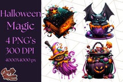 Magical Halloween PNG Clipart, Cute Spooky Elements Clip Art Product Image 1