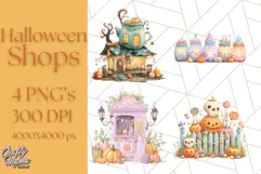 Halloween Candy Shop Clipart PNG, Trick or Treat Clip Art Product Image 1