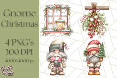 Scandinavian Christmas Gnomes Clipart PNG, Cute Gnome Png Product Image 1