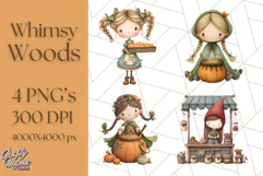 Whimsy Woods Harvest Festival Clipart PNG Files Product Image 1