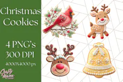 Christmas Cookies Clipart PNG Festive Treats Product Image 1