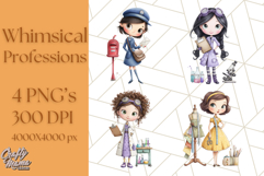 Cute Career Clipart Watercolor Professions Clip Art for Kids Product Image 1