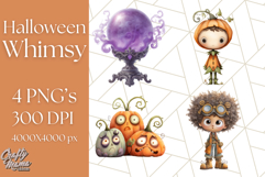 Halloween Whimsy Clipart, Cute Costume PNG Graphics Product Image 1