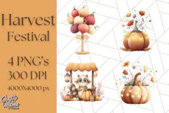 Woodland Autumn Animals PNG Clipart for Fall & Harvest Product Image 1