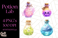 Hocus Pocus Potion Lab Clipart PNG Halloween Clip Art Product Image 1