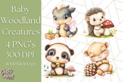 Woodland Nursery Baby Animals And Fantasy Forest PNG Clipart Product Image 1