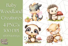 Woodland Nursery Baby Animals And Fantasy Forest PNG Clipart Product Image 1