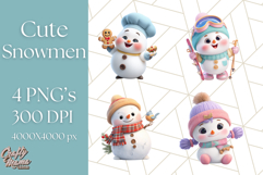 Adorable Snowman Character PNG Clipart Product Image 1