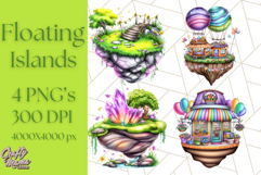 Bright Floating Island PNG Clipart for Fantasy Worlds &amp; Maps Product Image 1