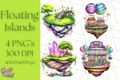 Bright Floating Island PNG Clipart for Fantasy Worlds & Maps Product Image 1