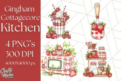 Cottagecore Strawberry Kitchen PNG Clipart, Retro Fruit Png Product Image 1