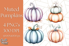 Fall Pumpkin Clipart PNG, Autumn Pumpkins, Jewel Tones Png Product Image 1