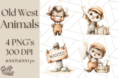 Wild West Animals PNG Clipart, Cowboy &amp; Saloon Scenes Product Image 1