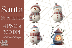 Santa Claus Clipart, North Pole Holiday PNG Graphics Product Image 1