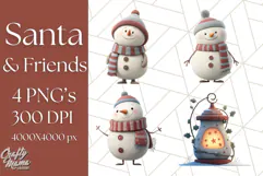 Santa Claus Clipart, North Pole Holiday PNG Graphics Product Image 1