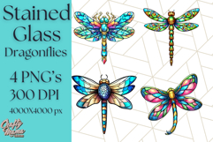 Stained Glass Dragonfly PNG Clipart, Bright Insects Clip Art Product Image 1