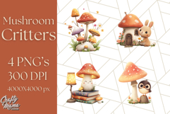 Whimsical Woodland Animal Village PNG Clipart Fantasy Forest Product Image 1