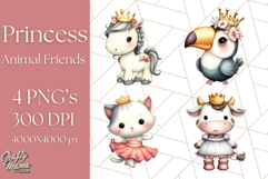 Princess Animal PNG Clipart with Crowns &amp; Royal Accessories Product Image 1