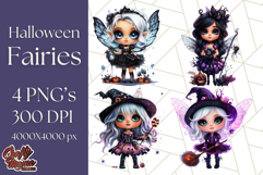 Halloween Fairy Clipart PNG, Cute Chibi Fairy Art Clip Art Product Image 1