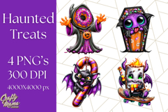 Haunted Treats Clipart PNG, Halloween Candy Art Product Image 1