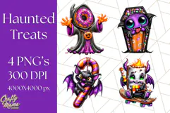 Haunted Treats Clipart PNG, Halloween Candy Art Product Image 1