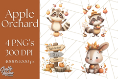 Woodland Apple Orchard Festival PNG Fall Clipart Product Image 1