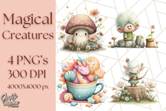 Magical Creatures Clipart PNG, Fantasy Animals Png Product Image 1