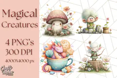 Magical Creatures Clipart PNG, Fantasy Animals Png Product Image 1