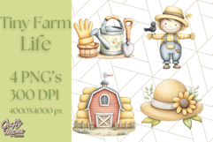Tiny Farm Life Animals and Farm Clipart PNG, Barnyard PNG Product Image 1