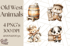 Wild West Animals PNG Clipart, Cowboy &amp; Saloon Scenes Product Image 1