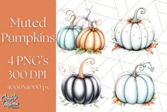 Fall Pumpkin Clipart PNG, Autumn Pumpkins, Jewel Tones Png Product Image 1