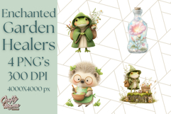 Enchanted Garden Healers Clipart PNG, Animal Plant Png Product Image 1