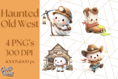 Old West Ghost Halloween PNG Clipart Product Image 1