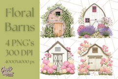 Vintage Cottagecore Barn PNG Clipart, Farmhouse Style Product Image 1