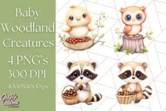 Woodland Nursery Baby Animals And Fantasy Forest PNG Clipart Product Image 1