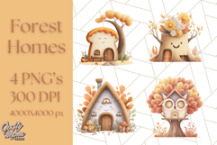 Autumn Treehouse &amp; Woodland Cabin PNG Clipart Product Image 1