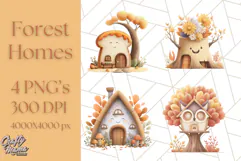 Autumn Treehouse & Woodland Cabin PNG Clipart Product Image 1