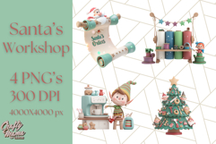 Santa’s Workshop PNG Clipart Elves, Toys &amp; Gifts Clip Art Product Image 1