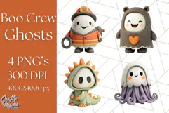 Cute Halloween Ghost Clipart Costume PNG, Halloween Png Product Image 1