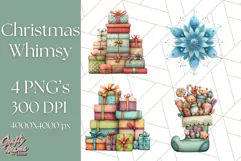 Christmas Whimsy Clipart, Holiday Kids PNG Graphics Product Image 1