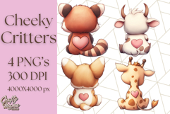Cute Back View Sitting Animal Clipart PNG From Behind Product Image 1