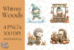 Whimsy Woods Harvest Festival Clipart PNG Files Product Image 1
