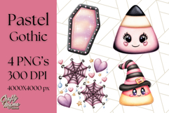 Pastel Goth Halloween PNG Clipart, Creepy Cute Art Product Image 1