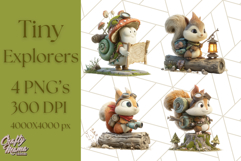 Tiny Explorers Clipart PNG, Animal Adventure PNG Product Image 1