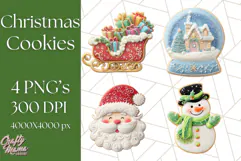 Christmas Cookies Clipart PNG Festive Treats Product Image 1