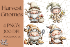 Fall Gnome Clipart PNG Cute Thanksgiving Gnomes Product Image 1